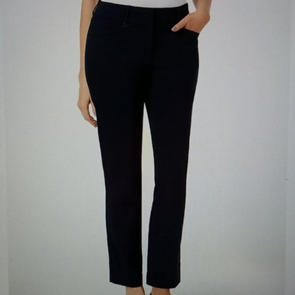 JM Collection Slim-Leg Pants, Intrepid Blue, Size 8P